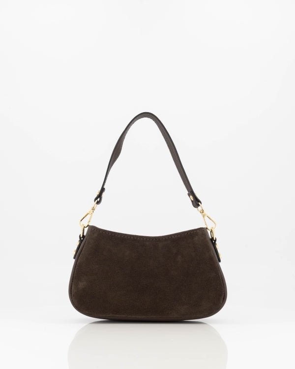 Tas Rimini suede donkerbruin - Bij Keesje - Bij Keesje - Tas