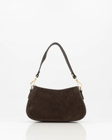 Tas Rimini suede donkerbruin