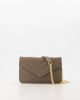 Tas roos leer dark taupe - Bij Keesje - Bij Keesje