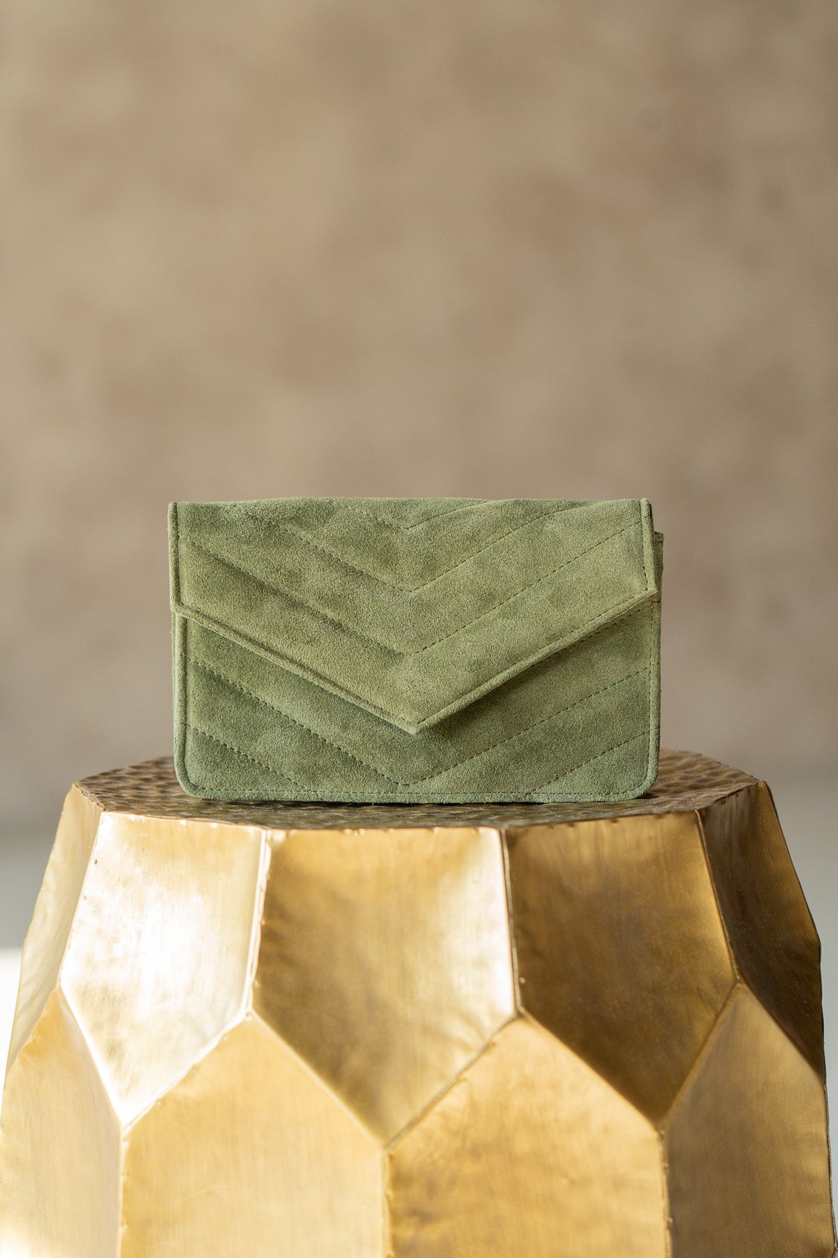Tas Roos suede groen - Bij Keesje - Bij Keesje