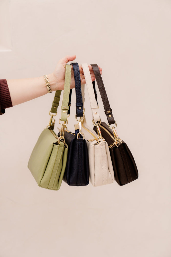 Tas Santi leer ecru - Bij Keesje - Bij Keesje - tas