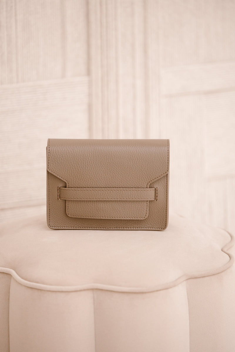 Tas Senna leer taupe - Bij Keesje - Bij Keesje