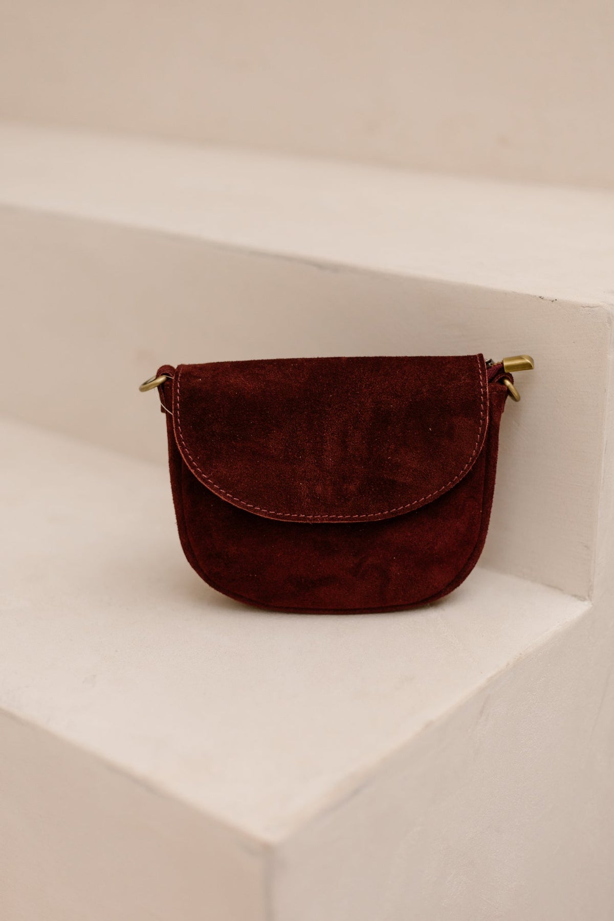 Tas Sevilla suede bordeaux - Bij Keesje - Bij Keesje - Tas