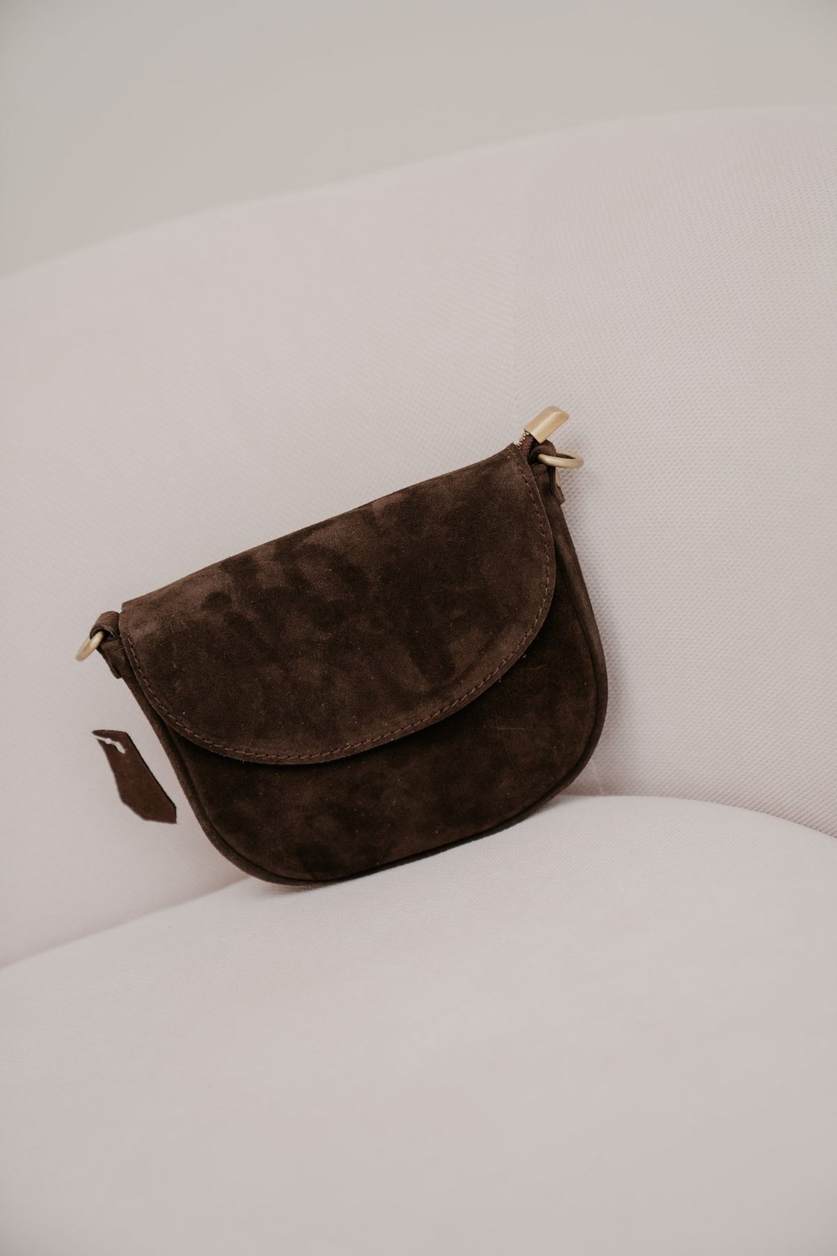 Tas Sevilla suede donkerbruin - Bij Keesje - Bij Keesje - Tas