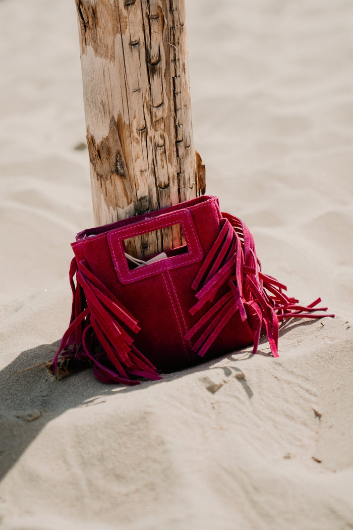 Tas Sylvie suede fuchsia - Bij Keesje - Bij Keesje - tas