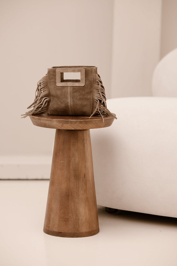 Tas Sylvie suede taupe - Bij Keesje - Bij Keesje