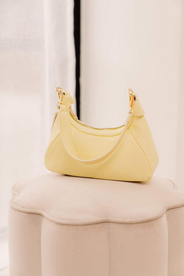 Tas Vanya leer butter yellow - Bij Keesje - Bij Keesje - tas