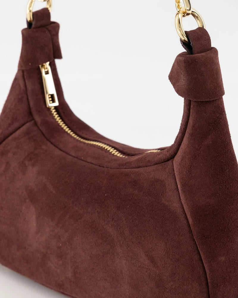 Tas Vanya suede bordeaux - Bij Keesje - Bij Keesje