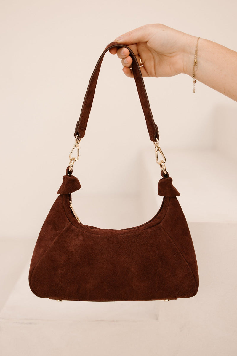 Tas Vanya suede bordeaux - Bij Keesje - Bij Keesje