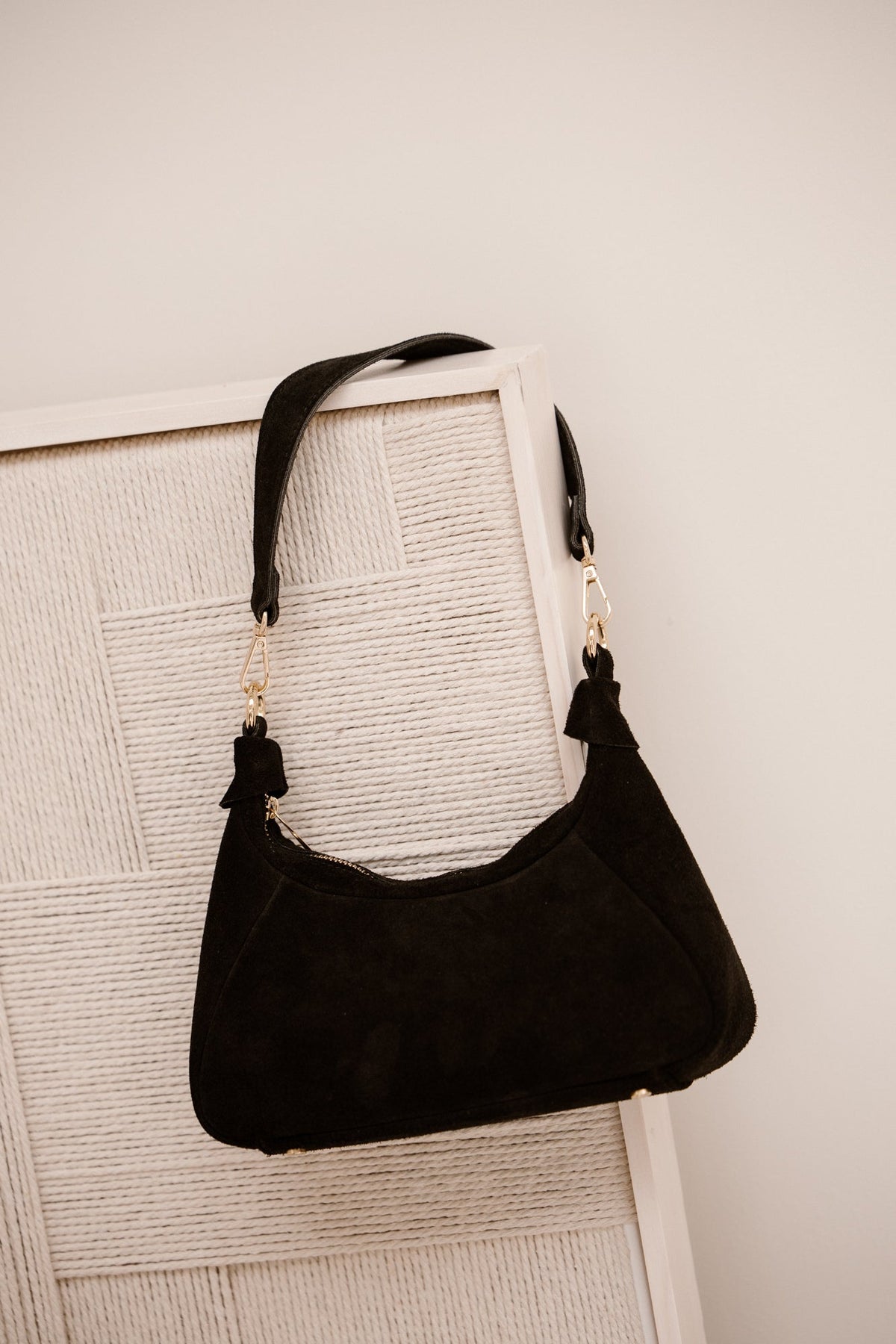 Tas Vanya suede zwart - Bij Keesje - Bij Keesje