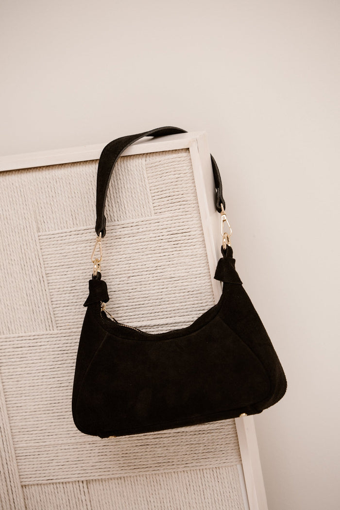 Tas Vanya suede zwart - Bij Keesje - Bij Keesje