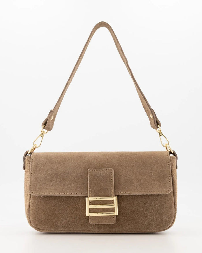 Tas Zira suede taupe - Bij Keesje - Bij Keesje