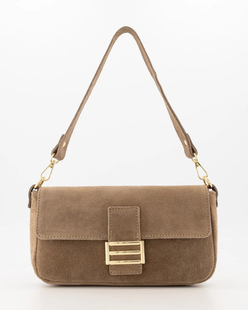 Tas Zira suede taupe - Bij Keesje - Bij Keesje