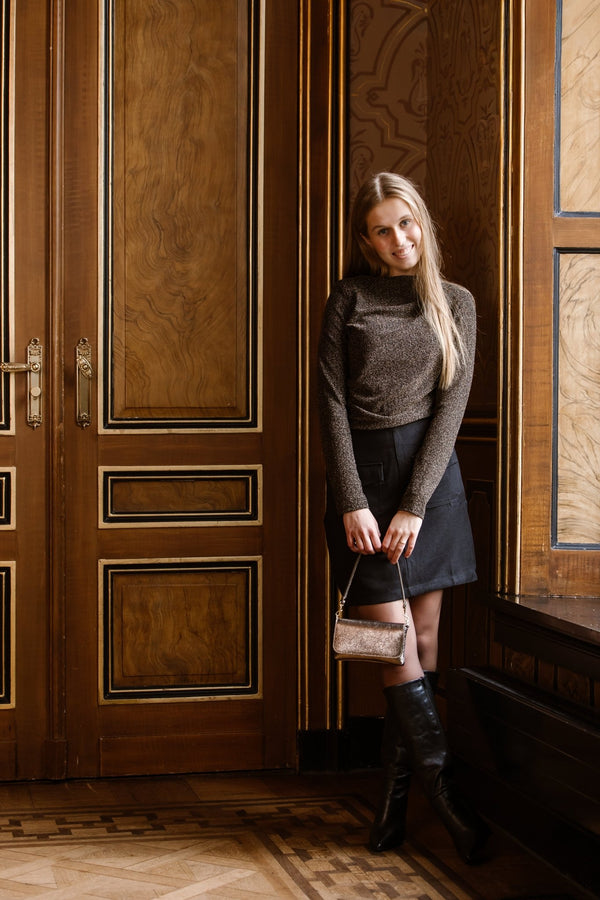 Tasmin top black/gold - Bij Keesje - Freebird