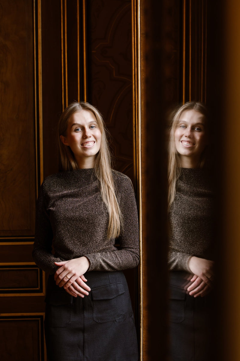 Tasmin top black/gold - Bij Keesje - Freebird