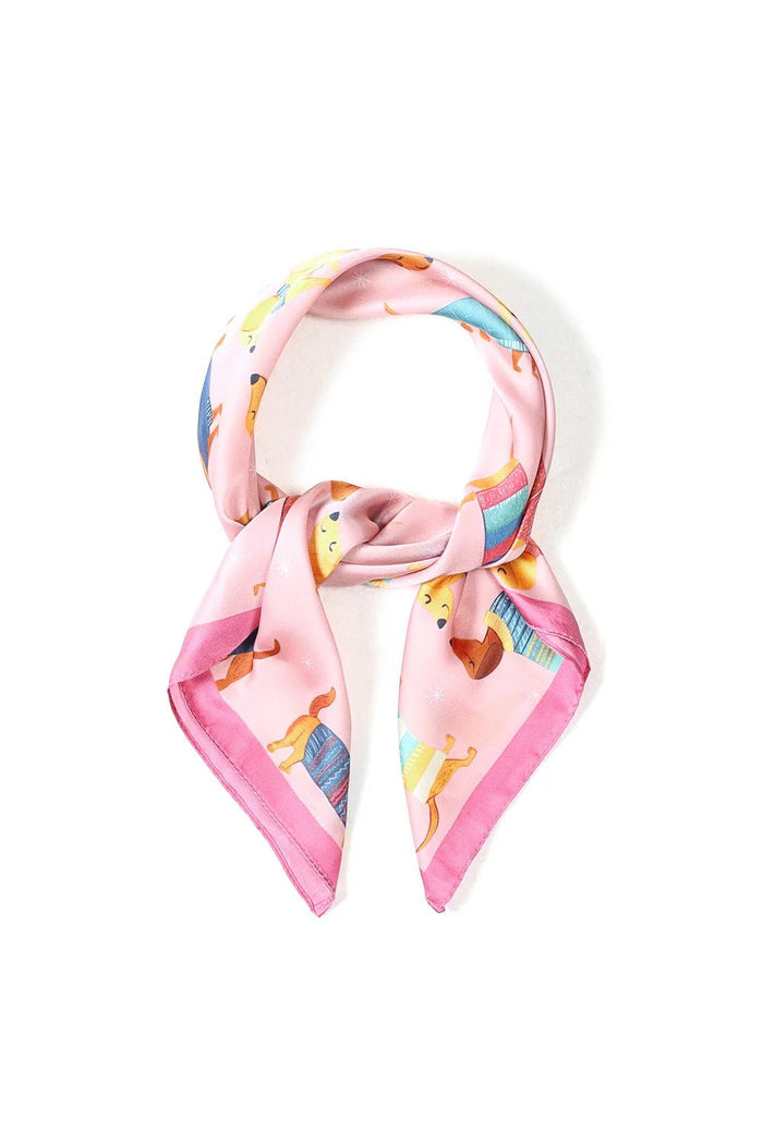 Teckel sjaal roze - Bij Keesje - Bij Keesje - accessoires