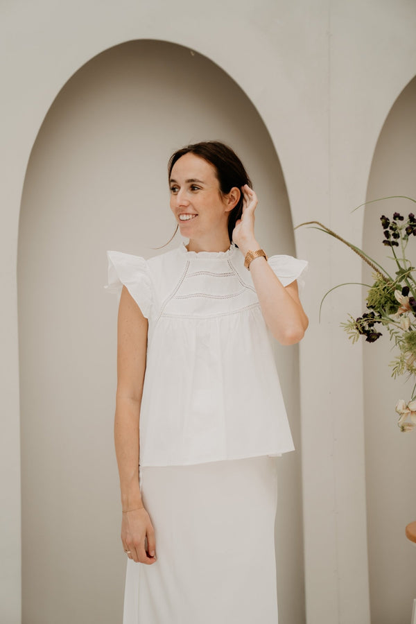 Teddie Blouse Off White - Bij Keesje - Bij Keesje - Blouse