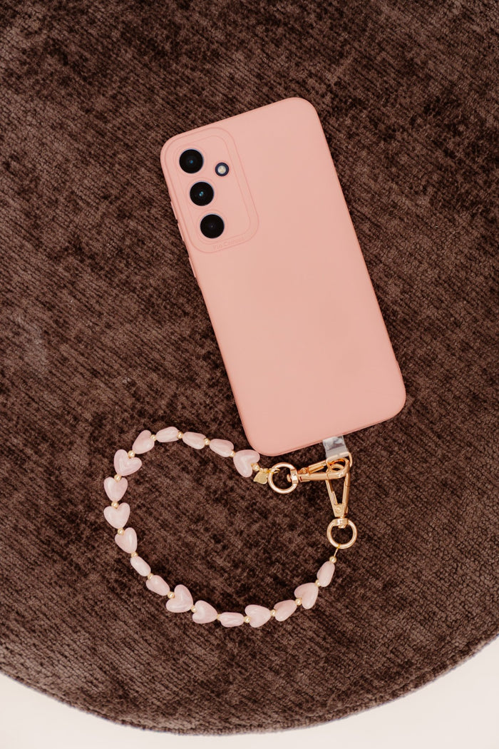 Telefoonkoord hart klein lichtroze 2521 - Bij Keesje - Bij Keesje - 