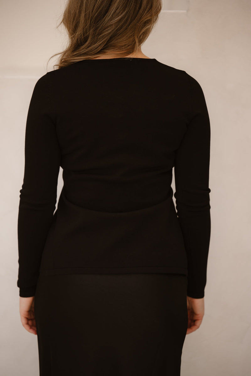 Teller knit blouse black - Bij Keesje - Neo Noir