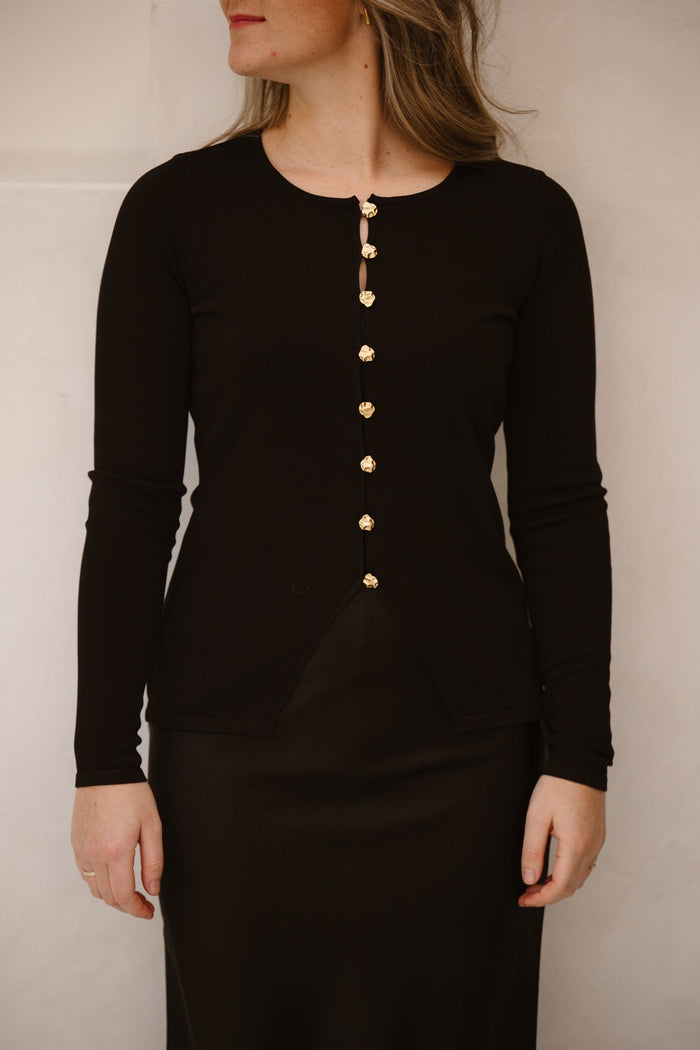 Teller knit blouse black - Bij Keesje - Neo Noir