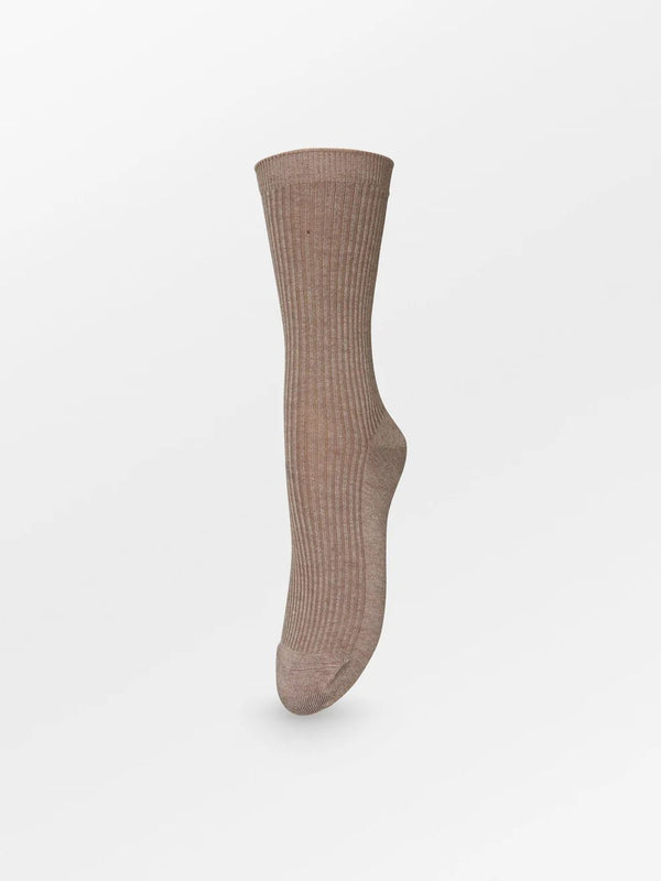 Telma Solid Sock - beige melange - Bij Keesje - Becksöndergaard - Sokken