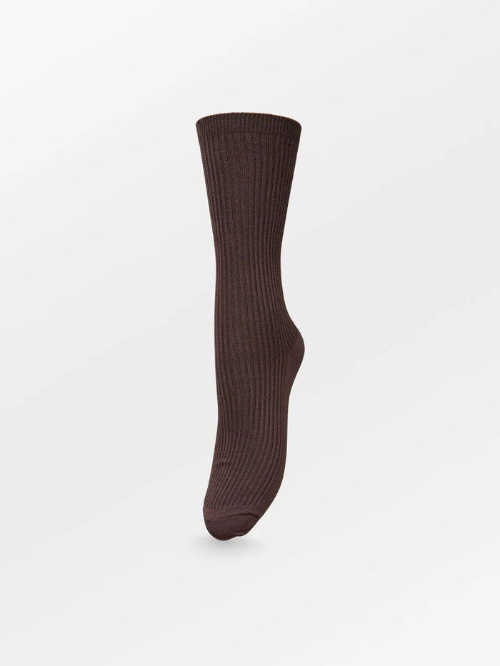 Telma Solid Sock - hot fudge brown - Bij Keesje - Becksöndergaard - Sokken