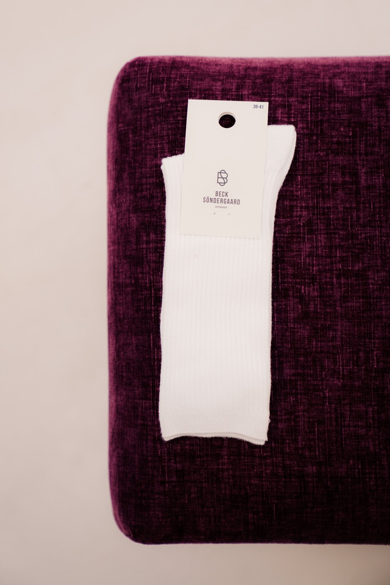 Telma Solid Sock - white - Bij Keesje - Becksöndergaard - Sokken