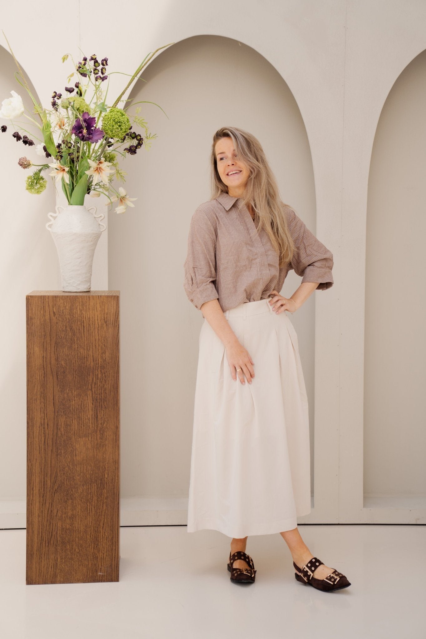 TengaCC pleat skirt pearl - Bij Keesje - Co'couture - Rok