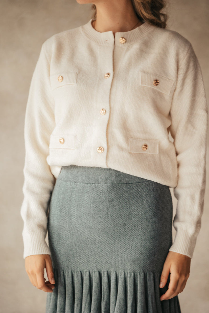 Teske longer skirt grey - Bij Keesje