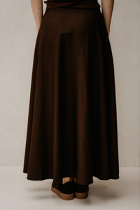 Tess Long Skirt Brown - Bij Keesje - Bij Keesje - Rok