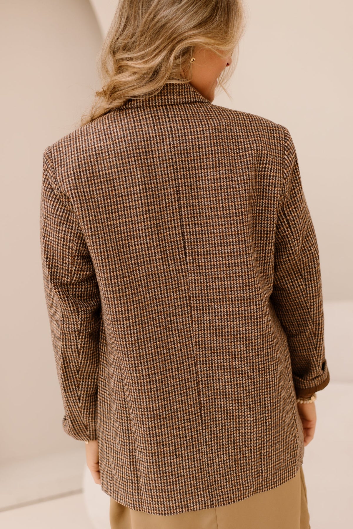 Tessel check blazer brown - Bij Keesje - Bij Keesje - Blazer