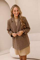 Tessel check blazer brown