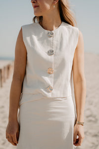 Teun gilet beige - Bij Keesje - Bij Keesje - Gilet