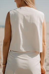Teun gilet beige - Bij Keesje - Bij Keesje - Gilet