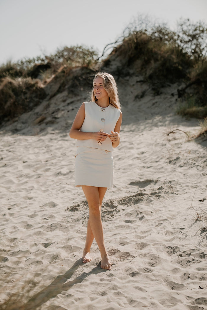 Teun rok beige - Bij Keesje - Bij Keesje - Rok