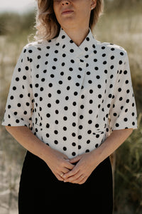 Teuntje polkadot top - Bij Keesje - Bij Keesje - Top
