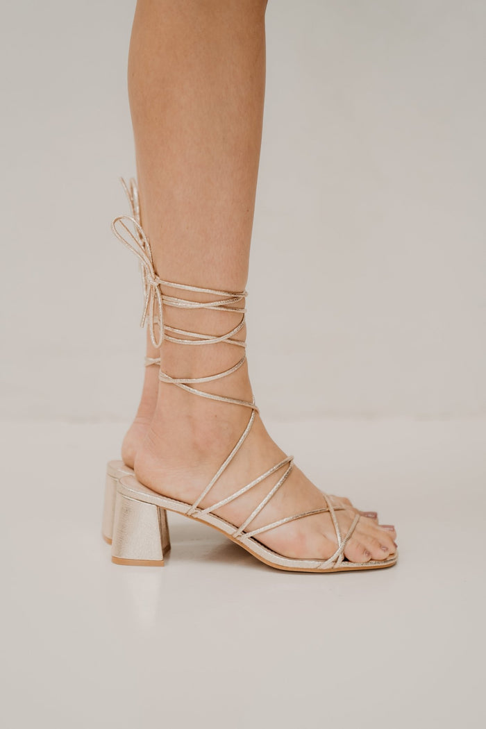 Texel wikkelhak goud - Bij Keesje - Bij Keesje - Schoenen