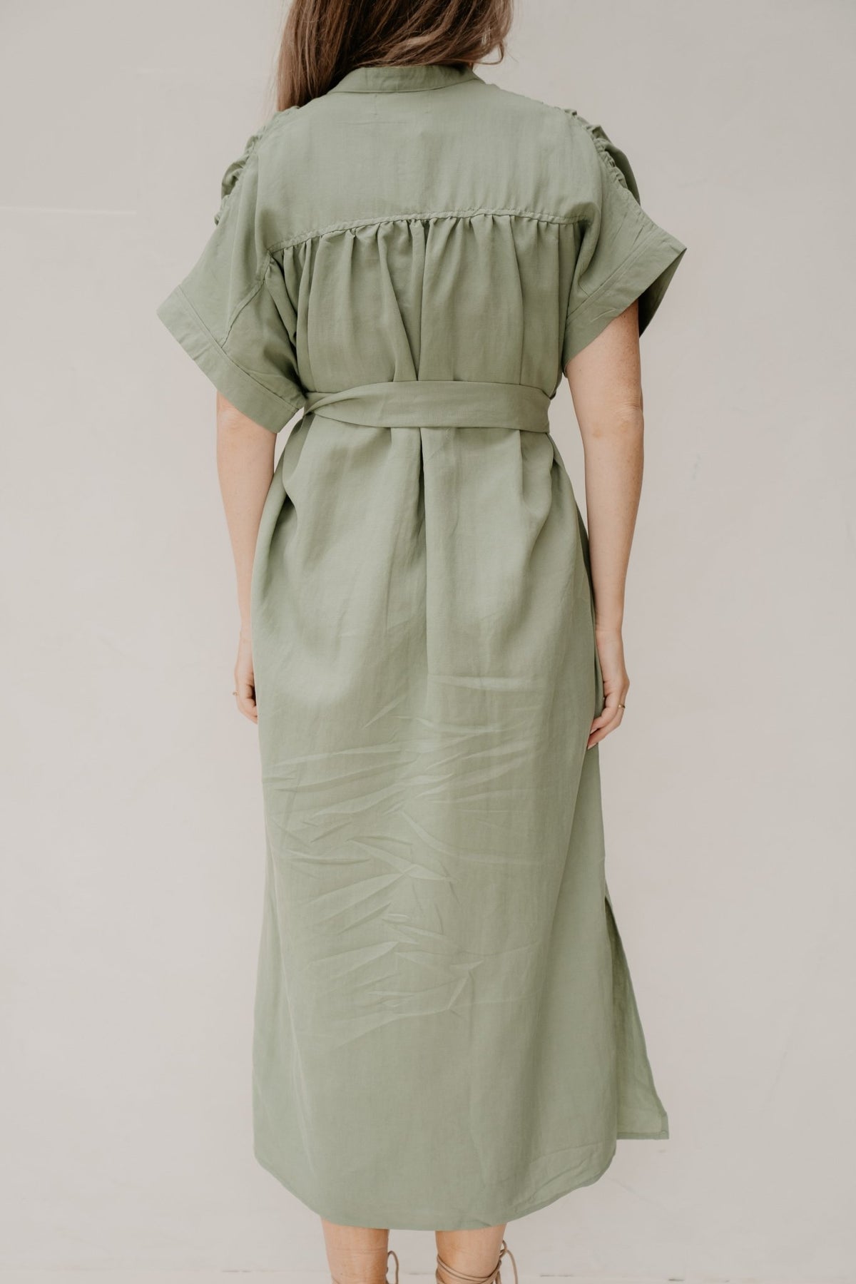 Thea Dress Green - Bij Keesje - Bij Keesje - Jurk
