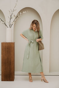 Thea Dress Green - Bij Keesje - Bij Keesje - Jurk
