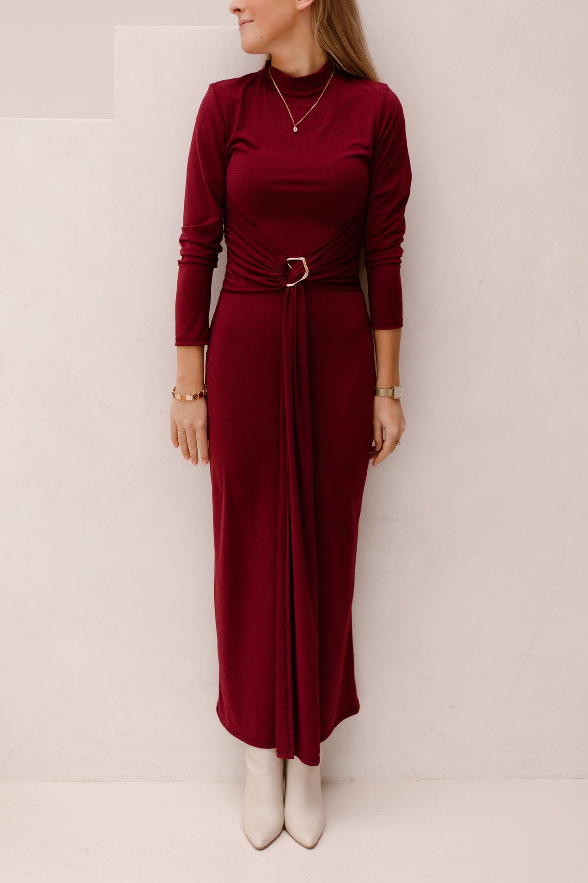 Therees dress bordeaux - Bij Keesje - Bij Keesje