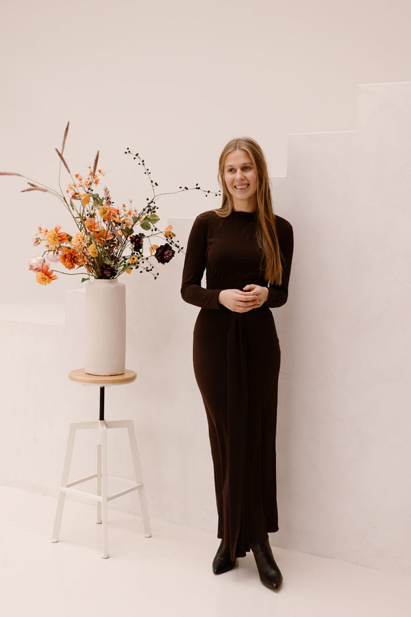 Therees dress brown - Bij Keesje - Bij Keesje