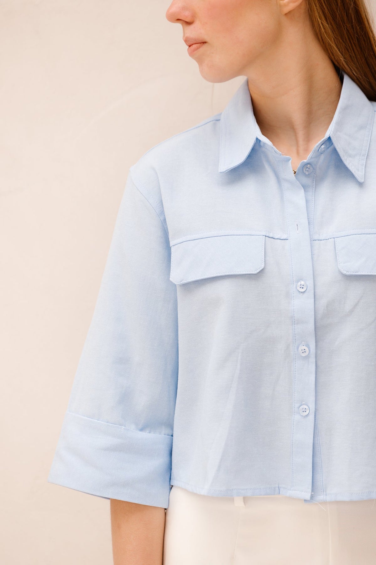 Theresa short blouse blue - Bij Keesje - Bij Keesje The Label - Blouse