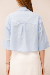Theresa short blouse blue - Bij Keesje - Bij Keesje The Label - Blouse