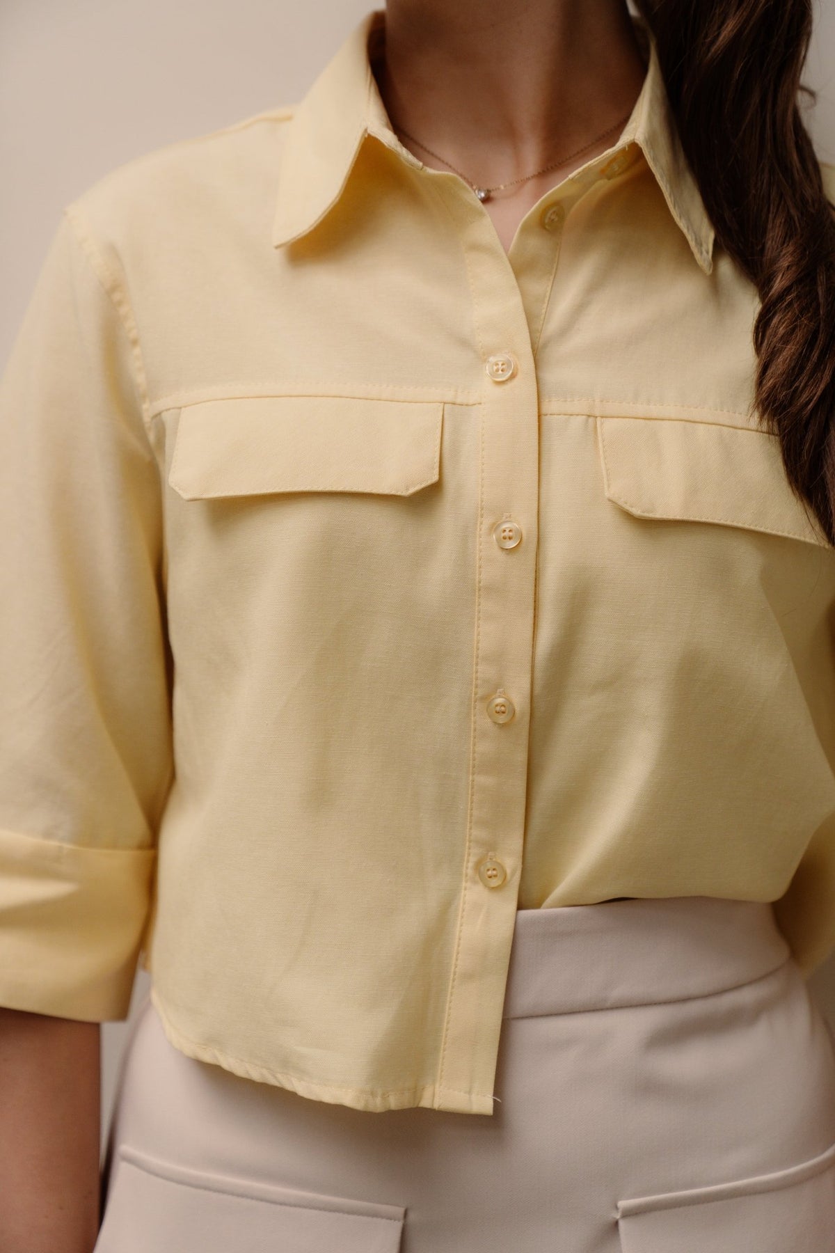 Theresa short blouse yellow - Bij Keesje - Bij Keesje The Label - Blouse