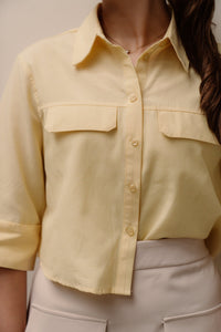 Theresa short blouse yellow - Bij Keesje - Bij Keesje The Label - Blouse