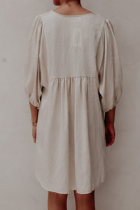 Tikva jurk kort beige - Bij Keesje - Bij Keesje - Jurk