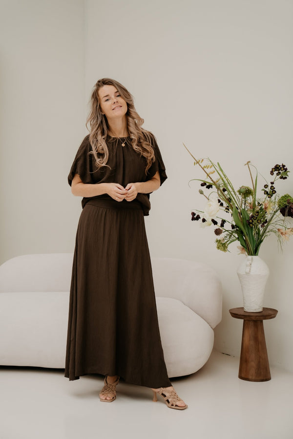 Tine Tweedelig Set Bruin - Bij Keesje - Bij Keesje - set
