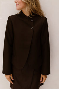 Tiria Structure Blazer Dark Brown - Bij Keesje - Neo Noir - Blazer