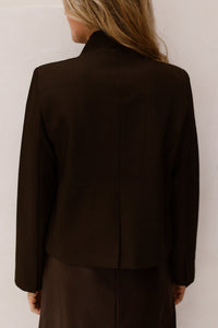 Tiria Structure Blazer Dark Brown - Bij Keesje - Neo Noir - Blazer