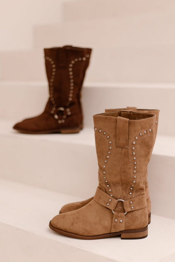 Tokyo laarzen taupe - Bij Keesje - Bij Keesje